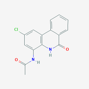 molecular formula C15H11ClN2O2 B14009994 n-(2-Chloro-6-oxo-5,6-dihydrophenanthridin-4-yl)acetamide CAS No. 27353-47-5