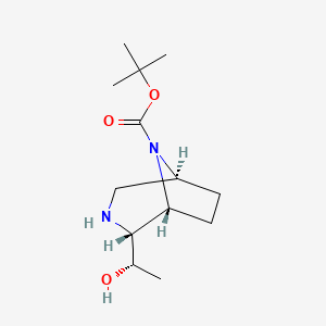 molecular formula C13H24N2O3 B14010019 tert-butyl (1R,2R,5S)-2-[(1S)-1-hydroxyethyl]-3,8-diazabicyclo[3.2.1]octane-8-carboxylate 