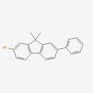 molecular formula C21H17Br B14010082 2-Bromo-9,9-dimethyl-7-phenyl-9H-fluorene 