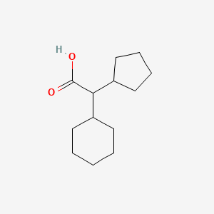 molecular formula C13H22O2 B14010136 Cyclohexyl(cyclopentyl)acetic acid CAS No. 5441-75-8