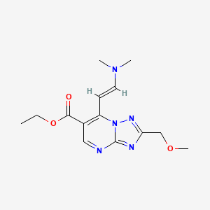 molecular formula C14H19N5O3 B1401017 ethyl 7-[(E)-2-(dimethylamino)vinyl]-2-(methoxymethyl)[1,2,4]triazolo[1,5-a]pyrimidine-6-carboxylate CAS No. 1374510-83-4