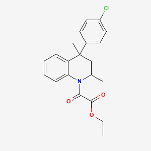 molecular formula C21H22ClNO3 B1401021 ethyl [4-(4-chlorophenyl)-2,4-dimethyl-3,4-dihydroquinolin-1(2H)-yl](oxo)acetate CAS No. 1374509-57-5