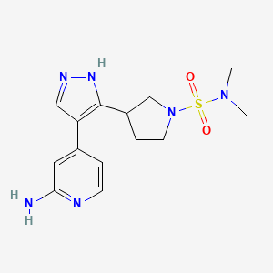 3-[4-(2-Amino-pyridin-4-yl)-1H-pyrazol-3-yl]-pyrrolidine-1-sulfonic acid dimethylamide