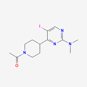 molecular formula C13H19IN4O B1401027 1-(4-(2-(Dimethylamino)-5-iodopyrimidin-4-yl)piperidin-1-yl)ethanone CAS No. 1361113-50-9