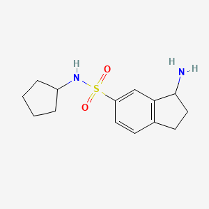 3-amino-N-cyclopentyl-2,3-dihydro-1H-indene-5-sulfonamide