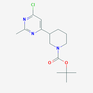 Tert-butyl 3-(6-chloro-2-methylpyrimidin-4-yl)piperidine-1-carboxylate