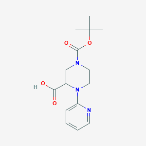 4-(Tert-butoxycarbonyl)-1-(pyridin-2-yl)piperazine-2-carboxylic acid