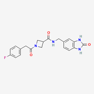 1-[2-(4-Fluoro-phenyl)-acetyl]-azetidine-3-carboxylic acid(2-oxo-2,3-dihydro-1H-benzoimidazol-5-ylmethyl)-amide