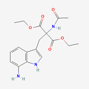 molecular formula C18H23N3O5 B14010422 diethyl 2-acetamido-2-[(7-amino-1H-indol-3-yl)methyl]propanedioate CAS No. 73747-60-1