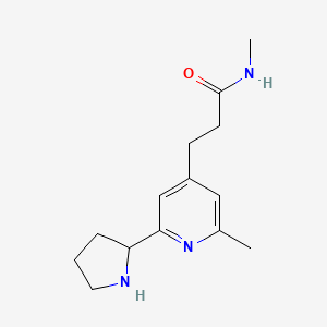 N-Methyl-3-(2-methyl-6-(pyrrolidin-2-yl)pyridin-4-yl)propanamide