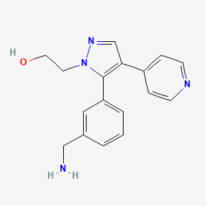 2-[5-(3-Aminomethyl-phenyl)-4-pyridin-4-yl-pyrazol-1-yl]-ethanol