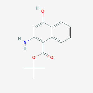 molecular formula C15H17NO3 B14010518 Tert-butyl 2-amino-4-hydroxynaphthalene-1-carboxylate 