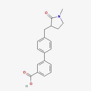 3-[4-[(1-Methyl-2-oxopyrrolidin-3-yl)methyl]phenyl]benzoic acid