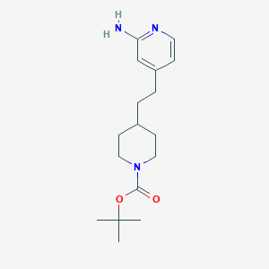 molecular formula C17H27N3O2 B1401056 tert-Butyl 4-(2-(2-aminopyridin-4-yl)ethyl)piperidine-1-carboxylate CAS No. 1361114-97-7
