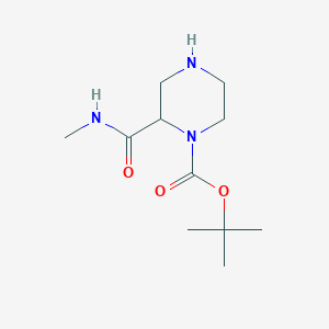 molecular formula C11H21N3O3 B1401058 Tert-butyl 2-(methylcarbamoyl)piperazine-1-carboxylate CAS No. 1259014-01-1