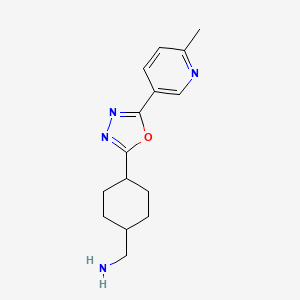 C-{4-[5-(6-Methyl-pyridin-3-yl)-[1,3,4]oxadiazol-2-yl]-cyclohexyl}-methylamine