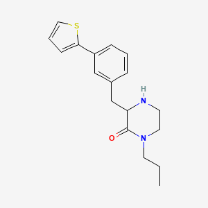1-Propyl-3-(3-thiophen-2-yl-benzyl)-piperazin-2-one