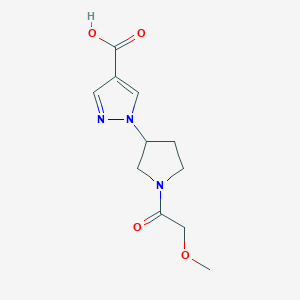 1-[1-(2-Methoxyacetyl)pyrrolidin-3-yl]pyrazole-4-carboxylic acid