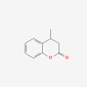 molecular formula C10H10O2 B14010701 2H-1-Benzopyran-2-one, 3,4-dihydro-4-methyl- CAS No. 18435-75-1