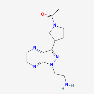 1-[3-[1-(2-Aminoethyl)pyrazolo[3,4-b]pyrazin-3-yl]pyrrolidin-1-yl]ethanone