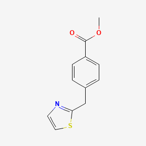 molecular formula C12H11NO2S B1401077 Methyl 4-(thiazol-2-ylmethyl)benzoate CAS No. 1312536-22-3