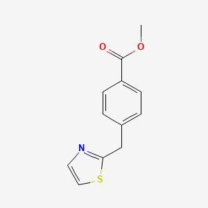 molecular formula C12H11NO2S B1401077 Methyl 4-(1,3-thiazol-2-ylmethyl)benzoate CAS No. 1312536-22-3