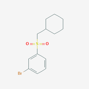 molecular formula C13H17BrO2S B1401079 1-Bromo-3-cyclohexylmethanesulfonyl-benzene CAS No. 1215076-77-9