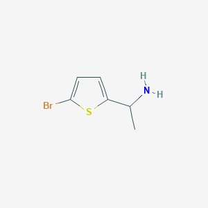 molecular formula C6H8BrNS B140108 1-(5-Bromothiophen-2-yl)ethanamine CAS No. 129605-38-5