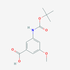 molecular formula C13H17NO5 B1401082 3-((Tert-butoxycarbonyl)amino)-5-methoxybenzoic acid CAS No. 1292317-95-3
