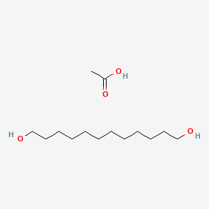 molecular formula C14H30O4 B14010825 Acetic acid;dodecane-1,12-diol CAS No. 72156-96-8