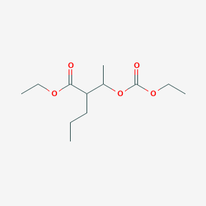 molecular formula C12H22O5 B14010835 Ethyl 2-{1-[(ethoxycarbonyl)oxy]ethyl}pentanoate CAS No. 6938-43-8