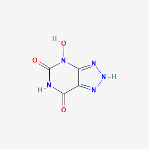 molecular formula C4H3N5O3 B14010839 3-Hydroxy-8-azaxanthine CAS No. 42028-33-1