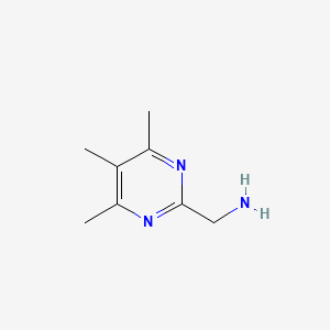 molecular formula C8H13N3 B1401090 (4,5,6-Trimethyl-2-pyrimidinyl)methanamine CAS No. 933682-93-0