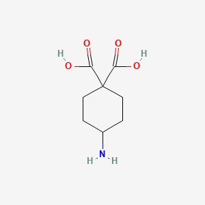 molecular formula C8H13NO4 B14010910 4-amino-1,1-Cyclohexanedicarboxylic acid CAS No. 57899-74-8