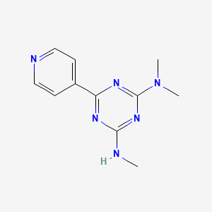 molecular formula C11H14N6 B14010925 2-N,2-N,4-N-trimethyl-6-pyridin-4-yl-1,3,5-triazine-2,4-diamine CAS No. 36818-26-5