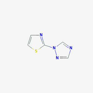 molecular formula C5H4N4S B1401094 1H-1,2,4-Triazole, 1-(2-thiazolyl)- CAS No. 856862-18-5