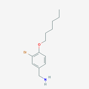 [3-Bromo-4-(hexyloxy)phenyl]methanamine