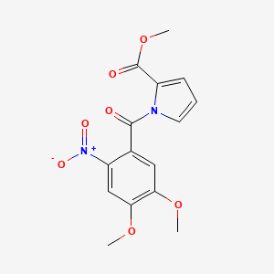 molecular formula C15H14N2O7 B14011054 Methyl 1-(4,5-dimethoxy-2-nitrobenzoyl)pyrrole-2-carboxylate CAS No. 82635-52-7