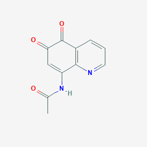 molecular formula C11H8N2O3 B14011104 N-(5,6-dioxoquinolin-8-yl)acetamide CAS No. 7505-76-2