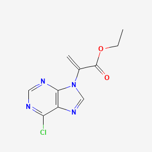 molecular formula C10H9ClN4O2 B14011124 Ethyl 2-(6-chloro-9H-purin-9-YL)acrylate 