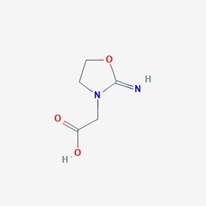 molecular formula C5H8N2O3 B14011196 2-(2-Iminooxazolidin-3-YL)acetic acid 