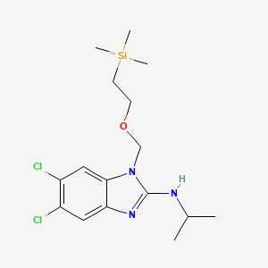 molecular formula C16H25Cl2N3OSi B14011221 5,6-dichloro-N-isopropyl-1-((2-(trimethylsilyl)ethoxy)methyl)-1H-benzo[d]imidazol-2-amine 