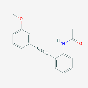molecular formula C17H15NO2 B14011263 N-[2-[2-(3-methoxyphenyl)ethynyl]phenyl]acetamide CAS No. 26385-34-2