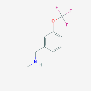 molecular formula C10H12F3NO B1401127 Ethyl({[3-(trifluoromethoxy)phenyl]methyl})amine CAS No. 574731-12-7
