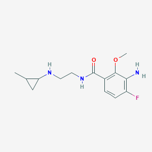 2-Methoxy-4-fluoro-3-amino-N-((2-methylcyclopropylamino)ethyl)benzamide