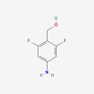 molecular formula C7H7F2NO B14011306 (4-Amino-2,6-difluorophenyl)methanol 