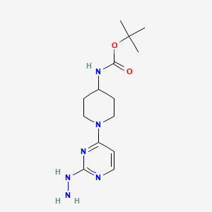 molecular formula C14H24N6O2 B14011311 tert-Butyl (1-(2-hydrazineylpyrimidin-4-yl)piperidin-4-yl)carbamate 