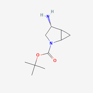 molecular formula C10H18N2O2 B14011338 tert-Butyl (4R)-4-amino-2-azabicyclo[3.1.0]hexane-2-carboxylate 