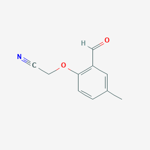 molecular formula C10H9NO2 B1401135 2-(2-Formyl-4-methylphenoxy)acetonitrile CAS No. 1204351-35-8