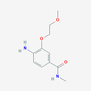 molecular formula C11H16N2O3 B1401136 4-amino-3-(2-methoxyethoxy)-N-methylbenzamide CAS No. 1344343-98-1